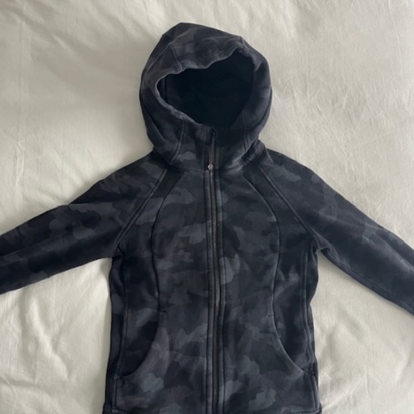 Lululemon Scuba Hoodie Heritage 365 Camo Deep Coal Multi Size 4 Grey Black - Picture 5 of 7